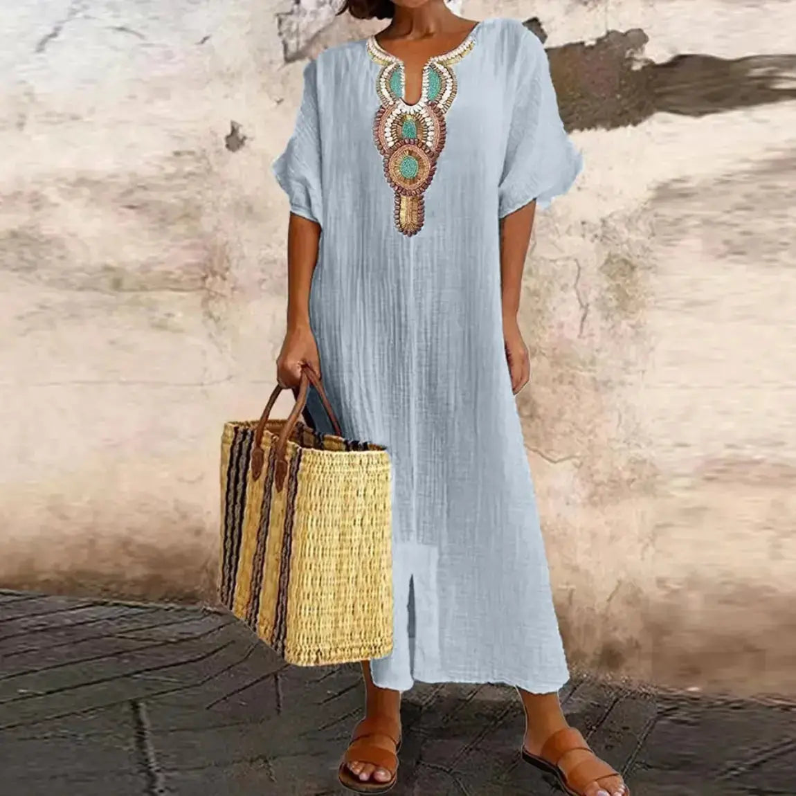 Long White Summer Dress GLR SHOPPING