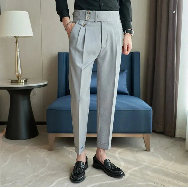 Men Spring Autumn High-Quality Business Suit Trousers GLR SHOPPING