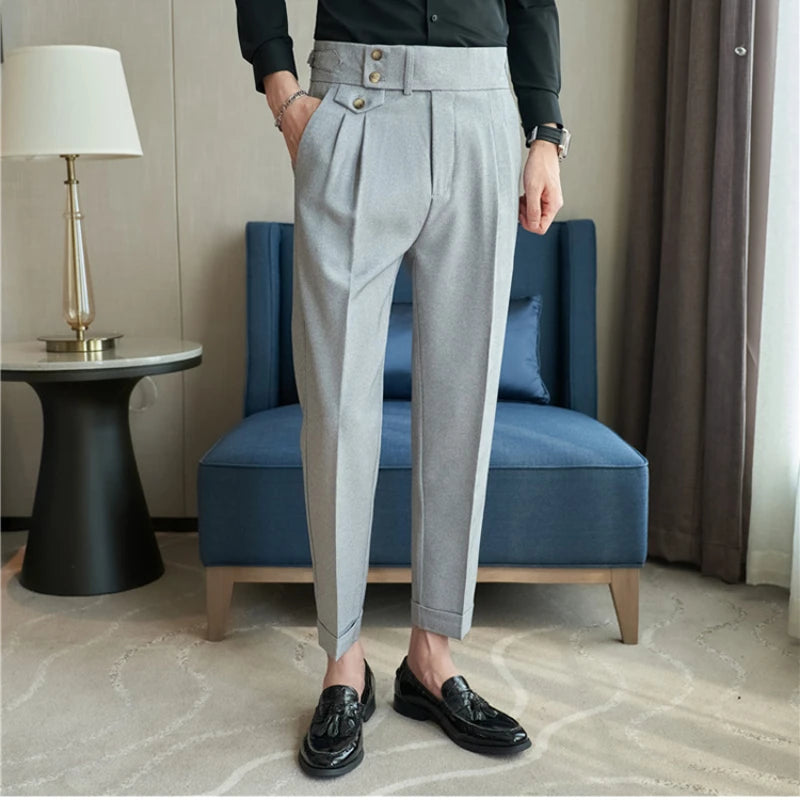 Men Spring Autumn High-Quality Business Suit Trousers