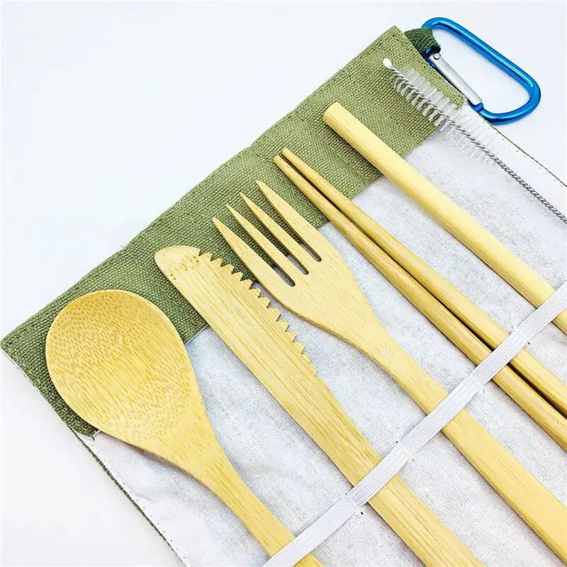 Bamboo Travel Utensils Set GLR SHOPPING