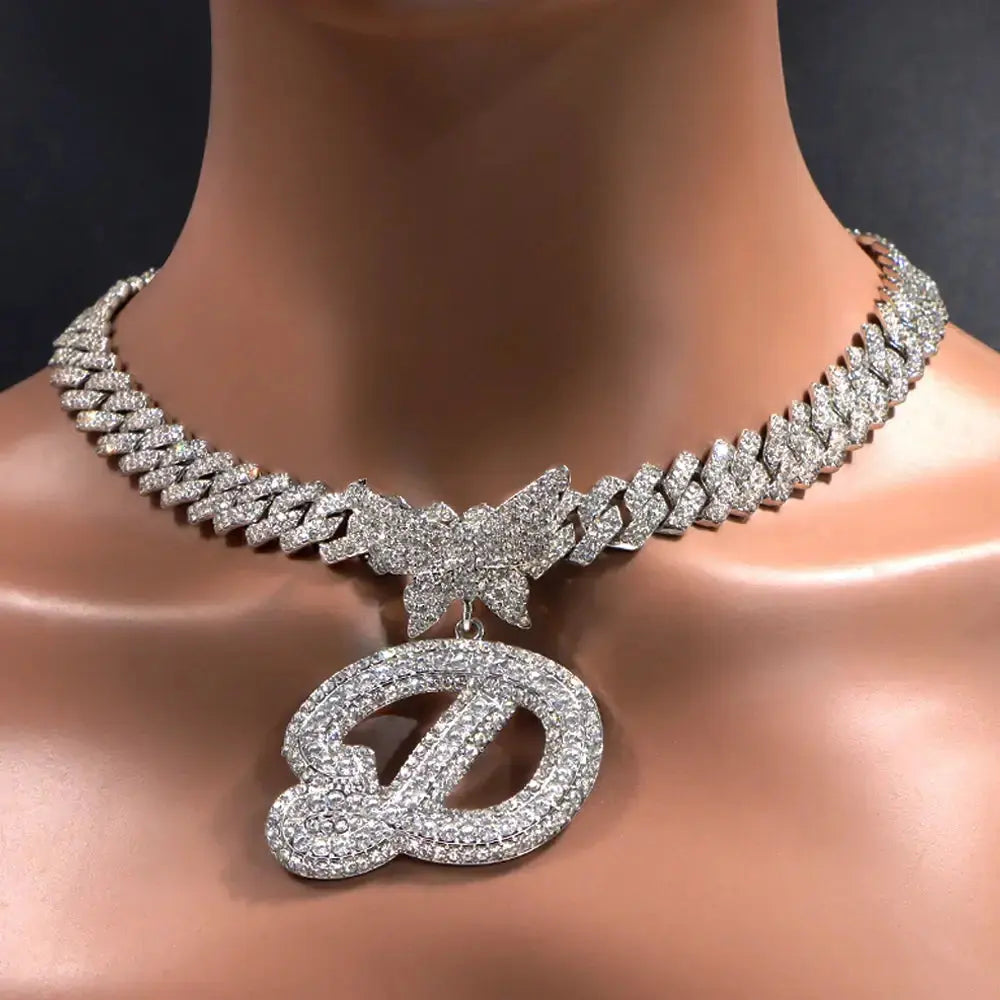 Crystal Butterfly Necklace GLR SHOPPING