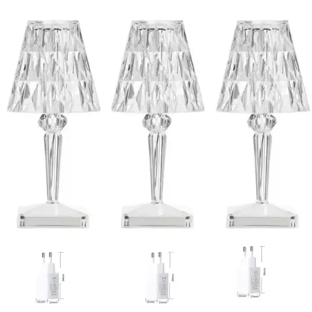 Diamond Table Lamp: USB Touch Sensor LED Night Light GLR SHOPPING