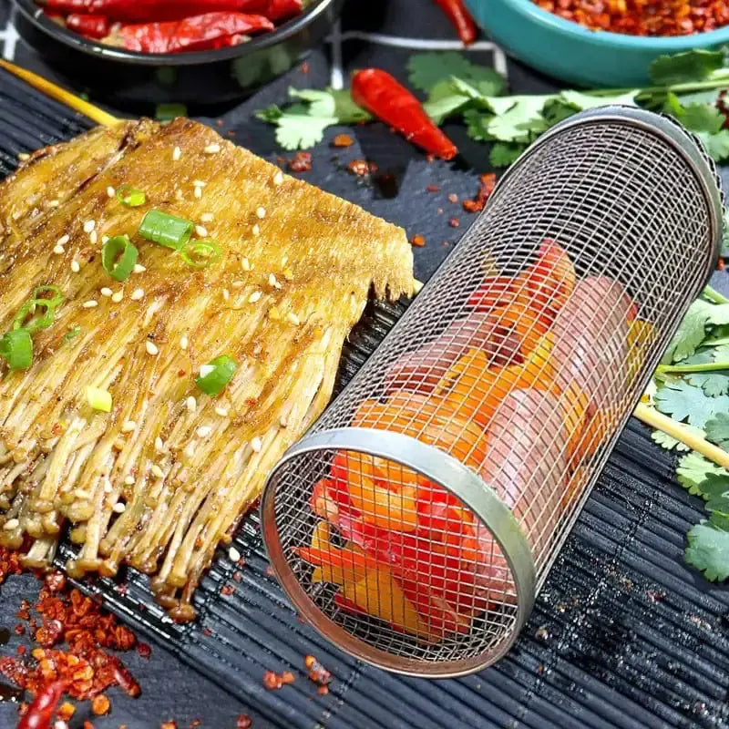 Cylinder Grill Basket GLR SHOPPING