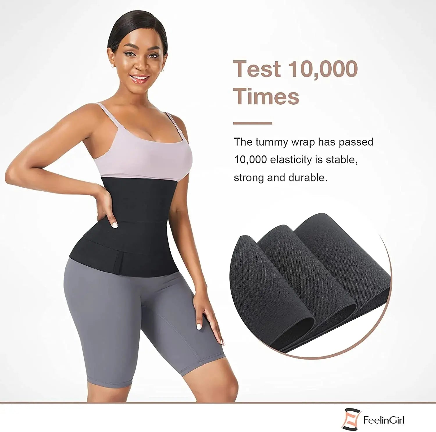 Waist Trainer for Women Belt Tummy Wrap Black GLR SHOPPING
