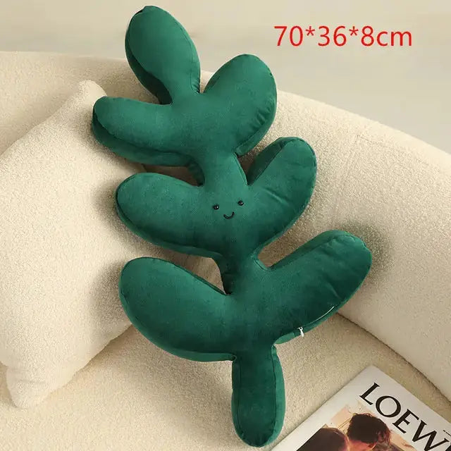 Green Leaf Plush Pillows GLR SHOPPING