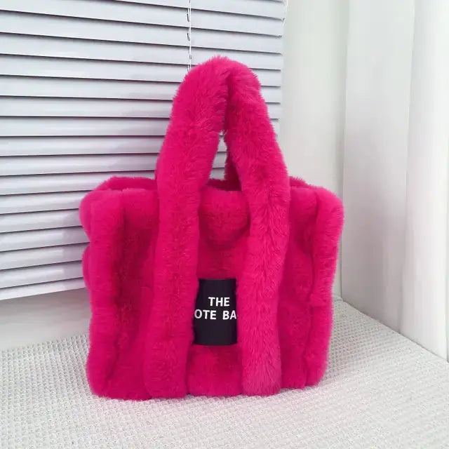 Designer Faux Fur Tote Bag - GLR SHOPPING