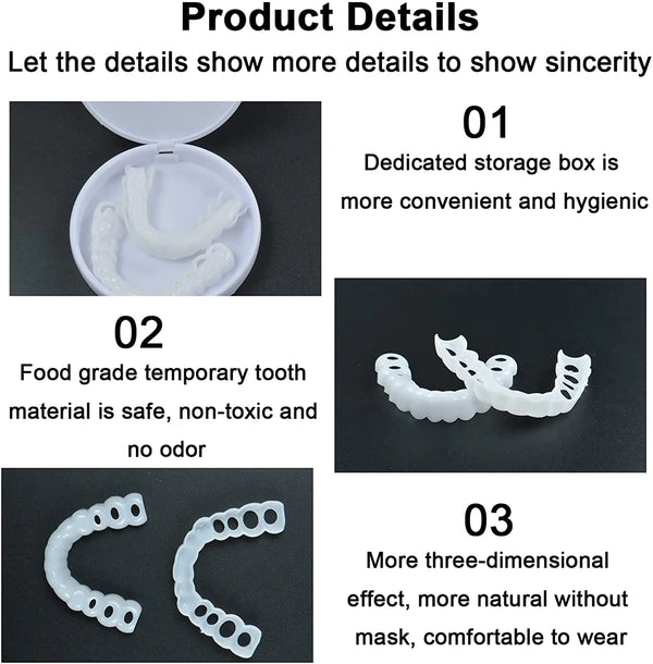 Silicone False Teeth Instant Smile