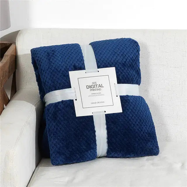 Fluffy Plaid Winter Bed Blankets GLR SHOPPING