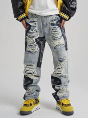 Men's Ripped Tassel Jeans GLR SHOPPING