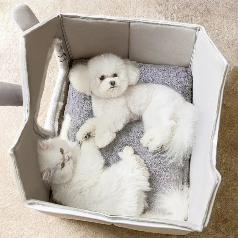 Removable Roof Plush Pet House - GLR SHOPPING