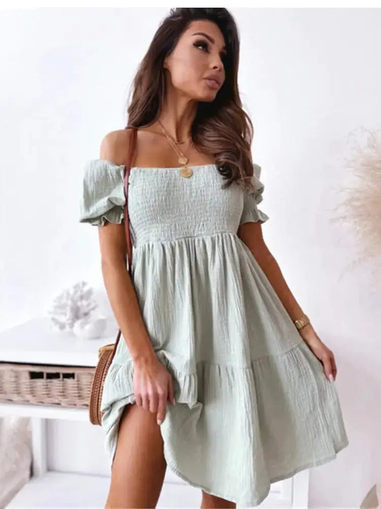 Queen Plain Short Dress GLR SHOPPING