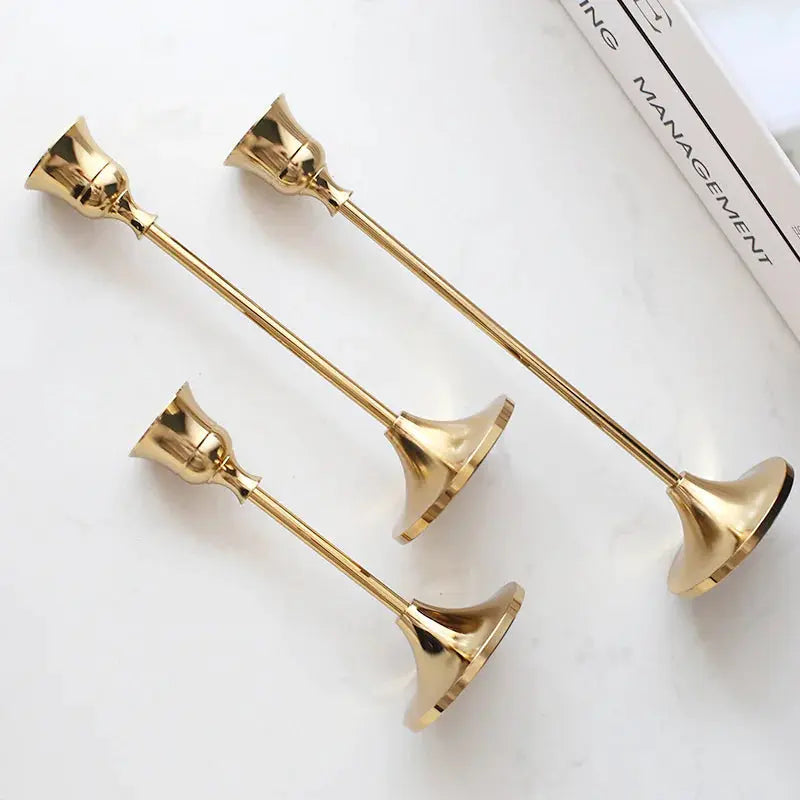 Elegant Vintage Gold Candle Holder GLR SHOPPING