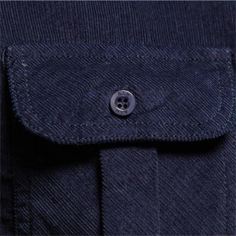 Men's Business Casual Corduroy Shirt GLR SHOPPING