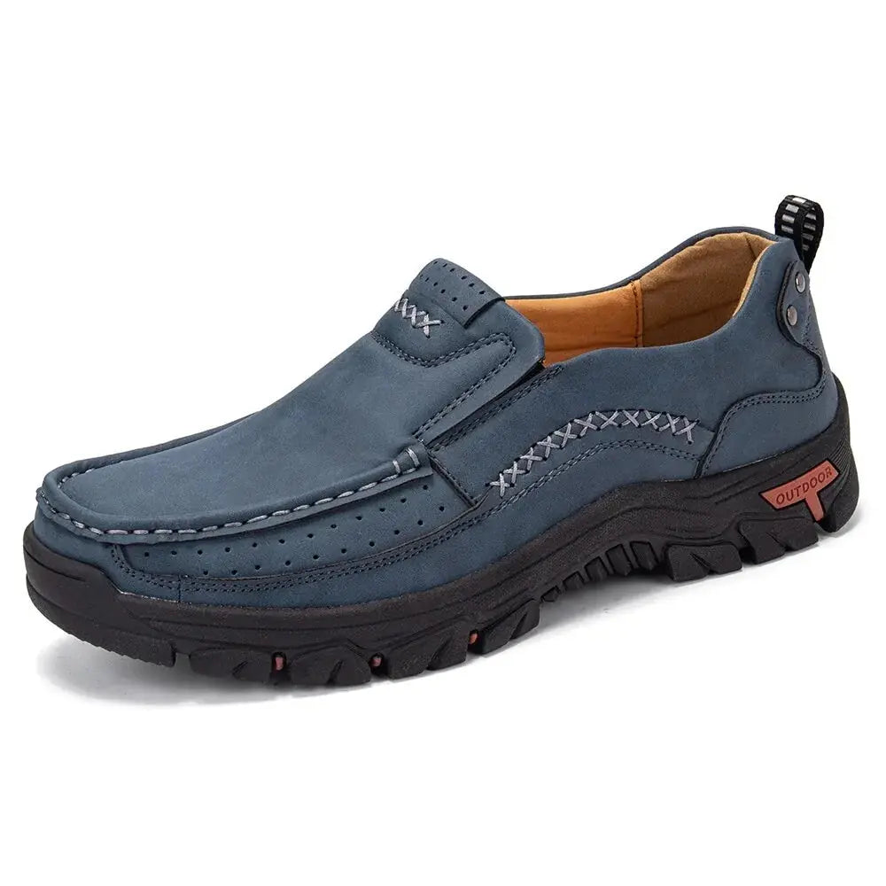 Men's Casual Breathable Loafers Leather Shoes GLR SHOPPING