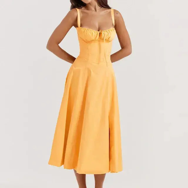 Elegant Midi Spaghetti Strap GLR SHOPPING