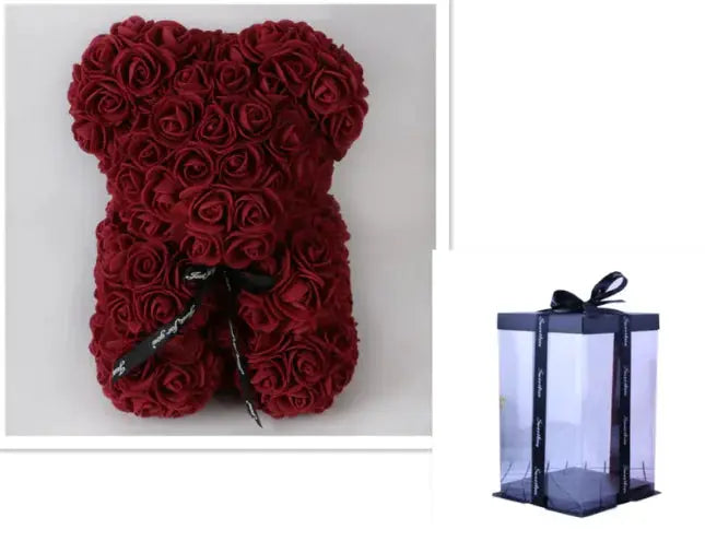 Rose Bear Teddy - Valentine's Day PE Foam Rose Bear GLR SHOPPING
