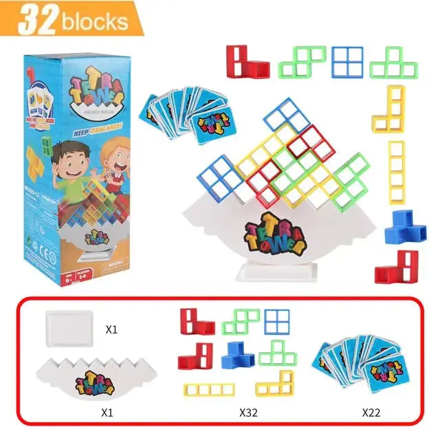 Stacking Blocks Tetra Tower Balance Game GLR SHOPPING