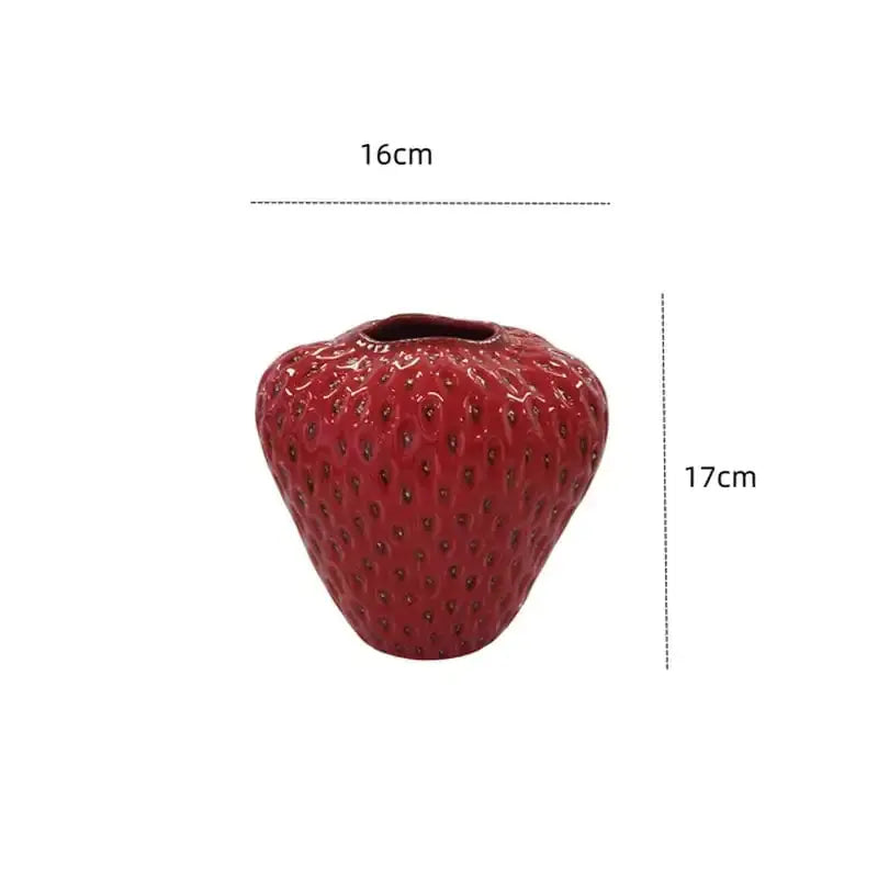 Cartoon Strawberry Ceramic Vase GLR SHOPPING