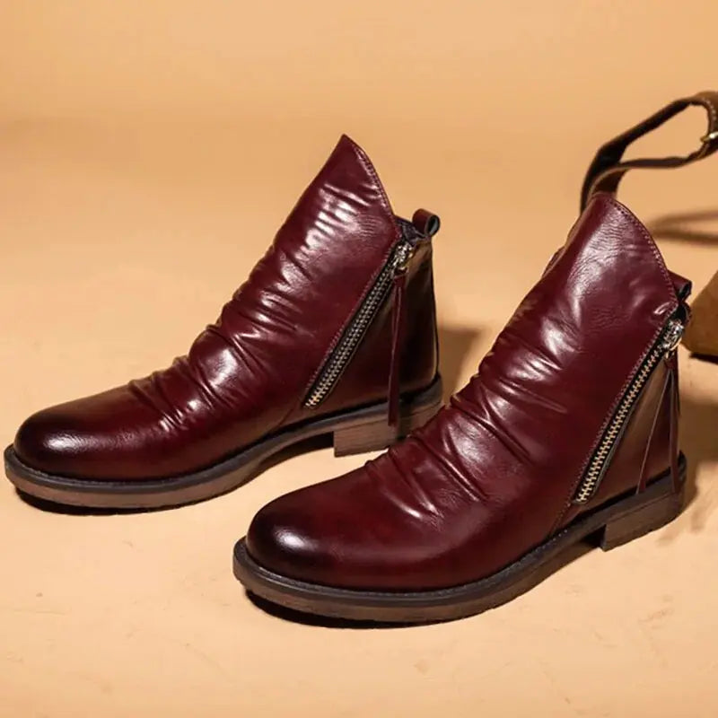 Men's Leather Boots GLR SHOPPING