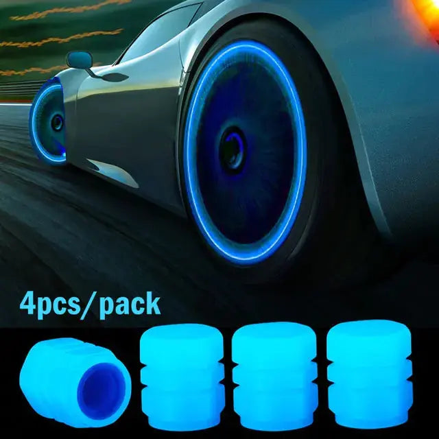 Fluorescent Night Glowing Valve Caps GLR SHOPPING