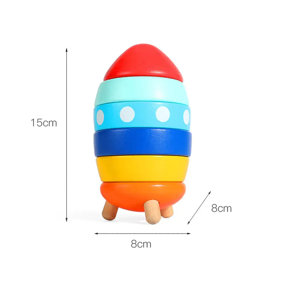 Wooden Rocket Sorting Toy GLR SHOPPING