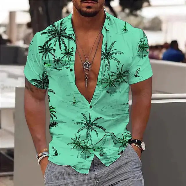 Summer Hawaiian Floral Shirts For Men GLR SHOPPING