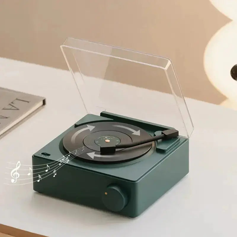 New Retro Vinyl Wireless Bluetooth Speaker Alarm Clock GLR SHOPPING