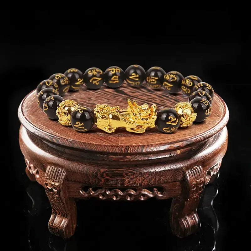 Feng Shui Wealth Bracelet: Black Beads GLR SHOPPING