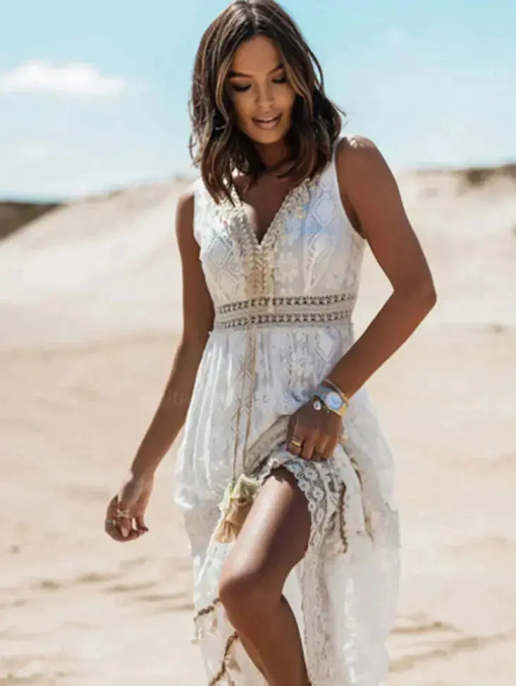 White Elegant Dress GLR SHOPPING