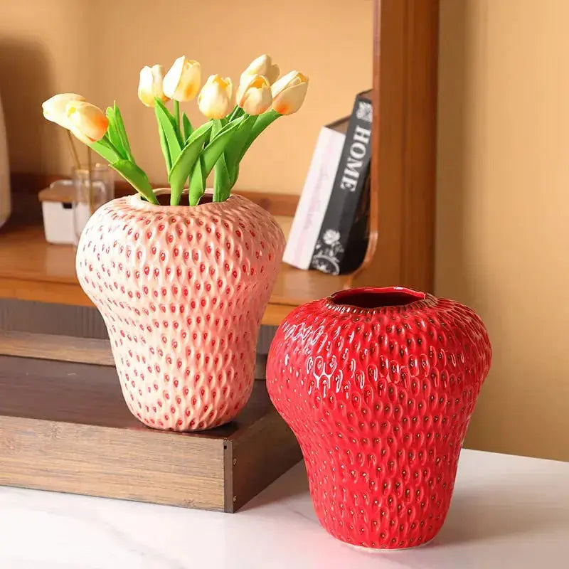 Cartoon Strawberry Ceramic Vase GLR SHOPPING