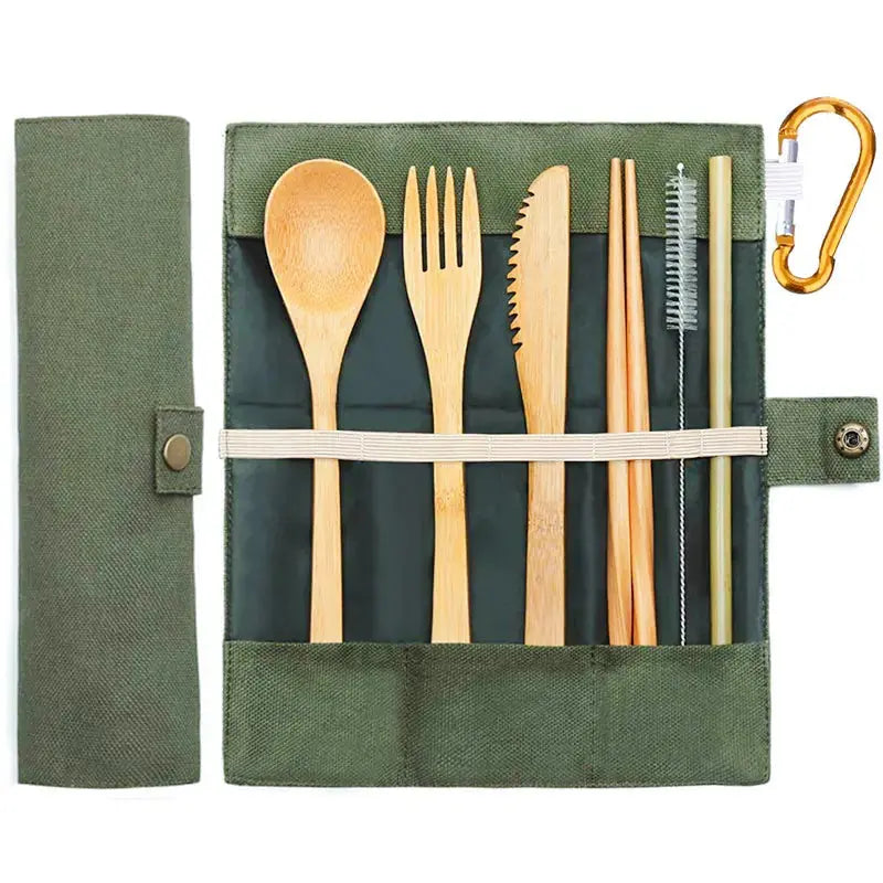 Bamboo Travel Utensils Set GLR SHOPPING