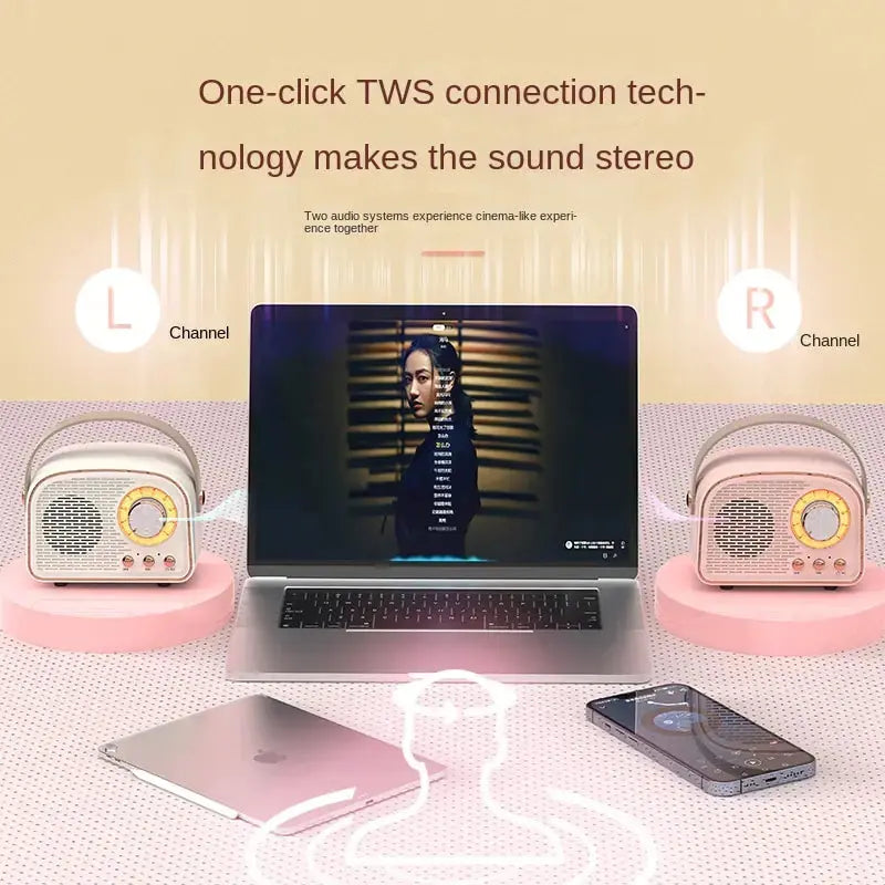 Retro Mini Bluetooth Speaker GLR SHOPPING