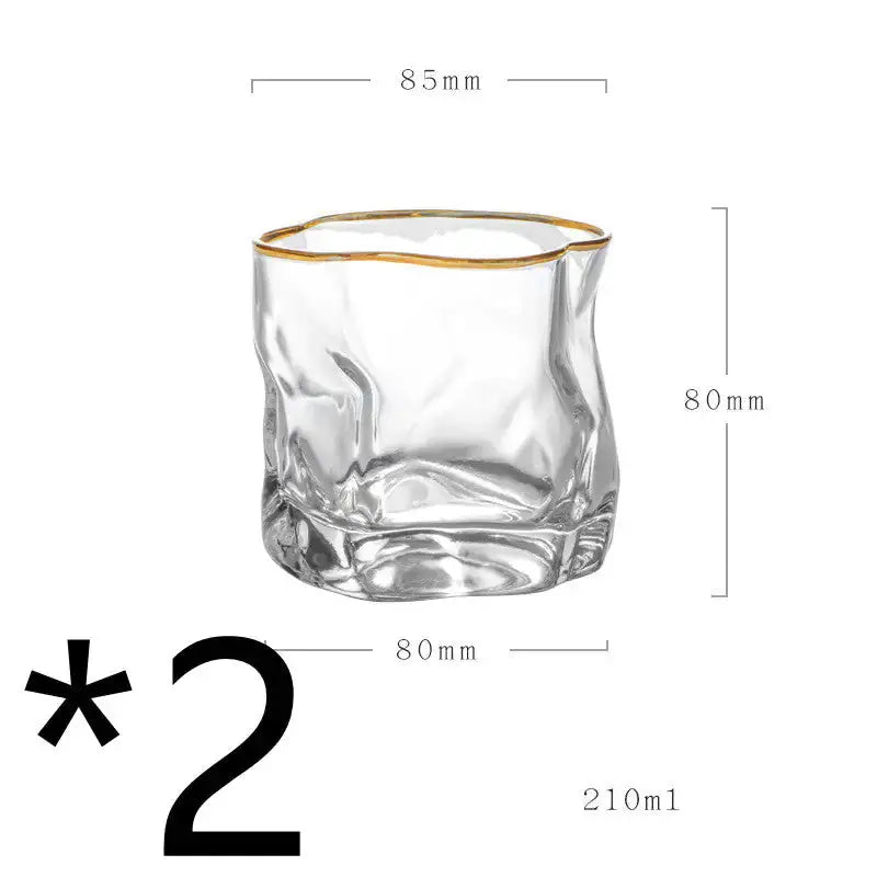 Unique Irregular-Shaped Whiskey Glass GLR SHOPPING