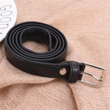 Women Black Leather Belt