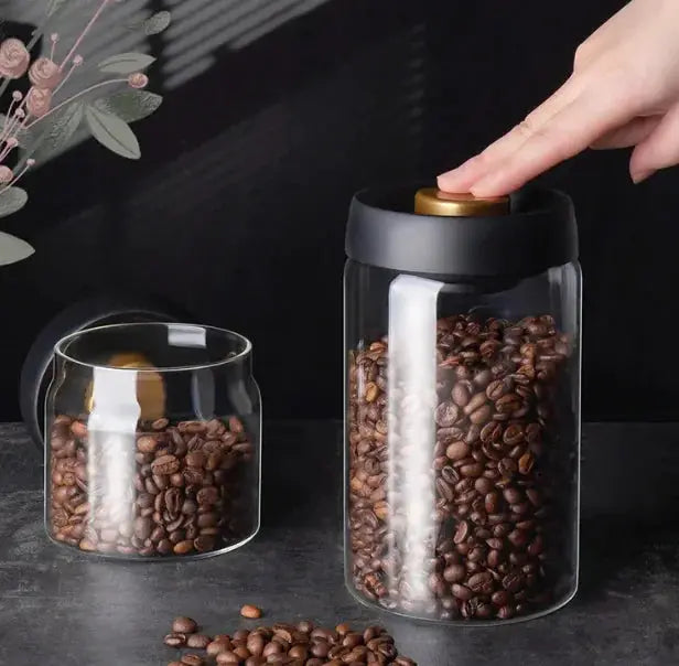 Vacuum Sealed Glass Storage Jar Set GLR SHOPPING