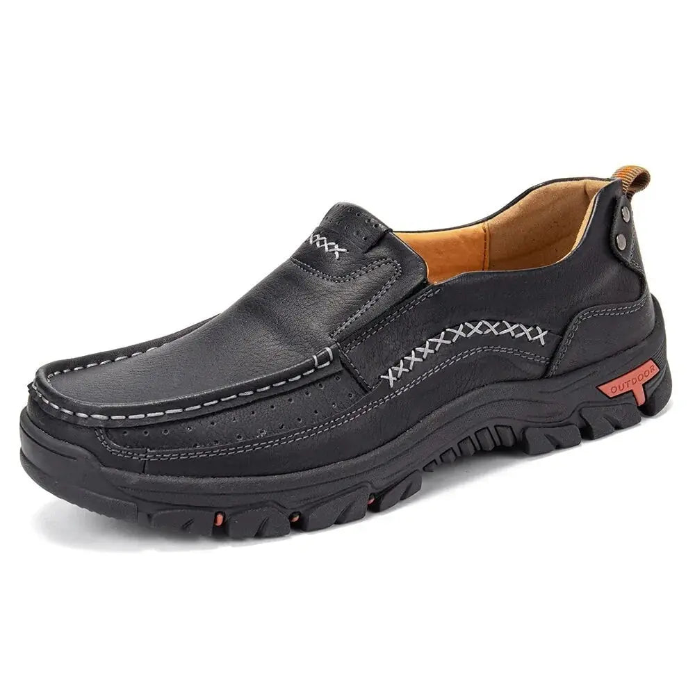 Men's Casual Breathable Loafers Leather Shoes GLR SHOPPING