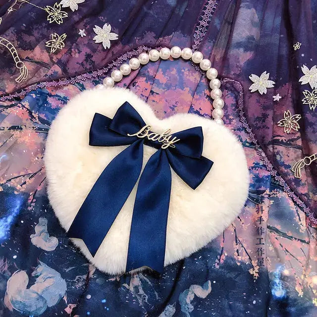 Heart Plush Hand Carrying Bag GLR SHOPPING