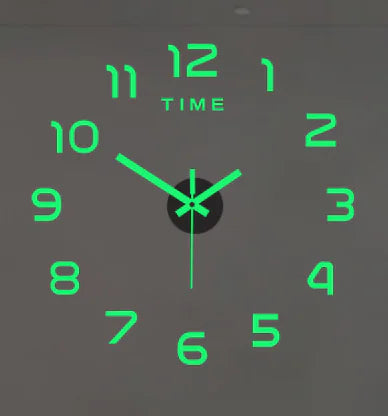 Sleek 3D Frameless Wall Clock DIY Kit