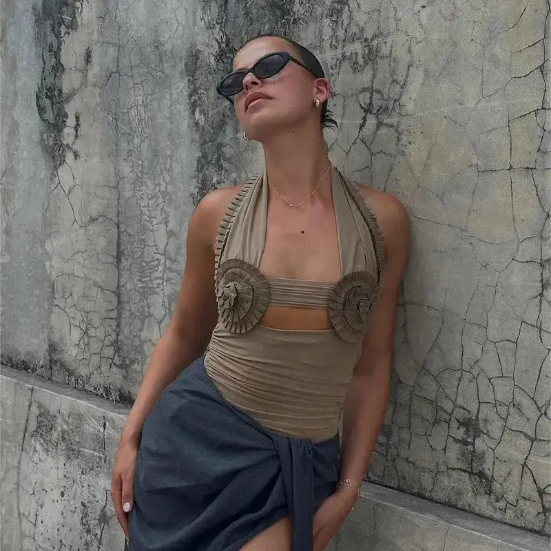 See-Through Backless Halter GLR SHOPPING