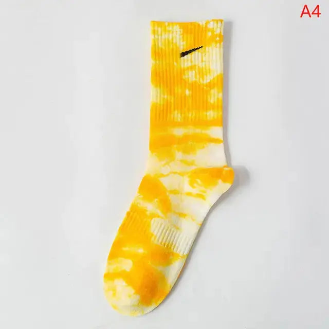 Women Tie-dye Middle Tube Socks GLR SHOPPING