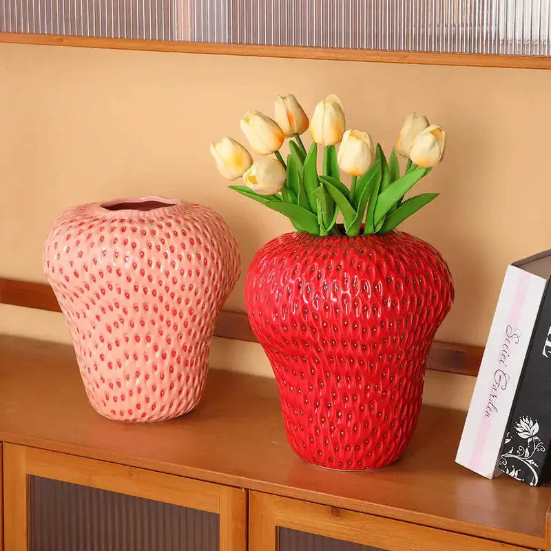 Cartoon Strawberry Ceramic Vase GLR SHOPPING