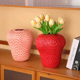 Cartoon Strawberry Ceramic Vase