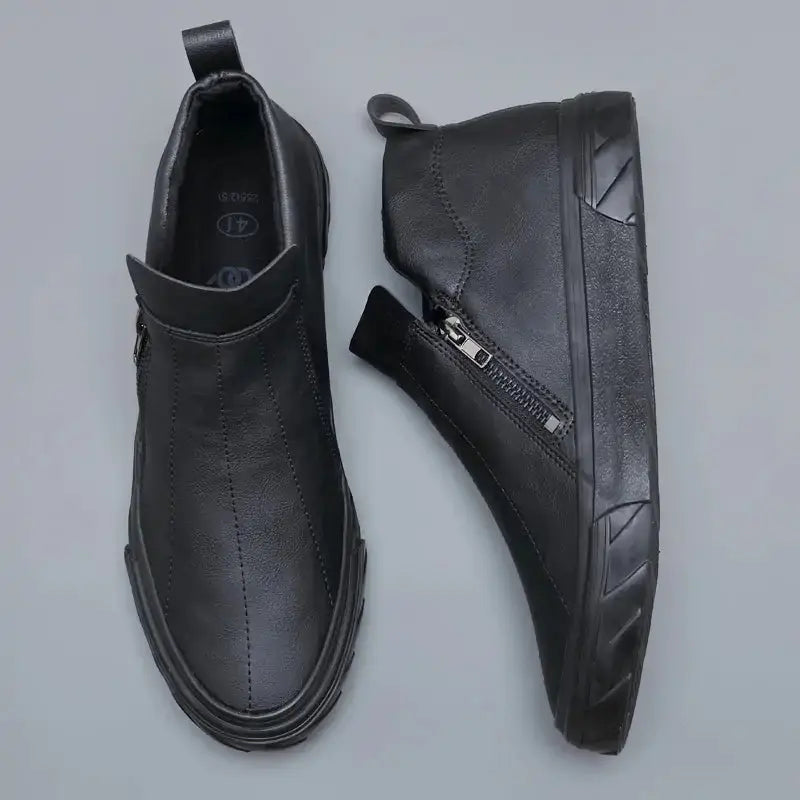 Men Vulcanized Leather Loafer Shoes GLR SHOPPING