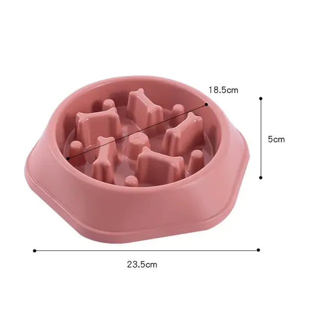 Slow Feeder Bone Design Pet Bowl GLR SHOPPING