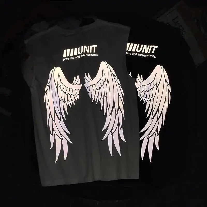 Cut Off Angel Wings Tee GLR SHOPPING