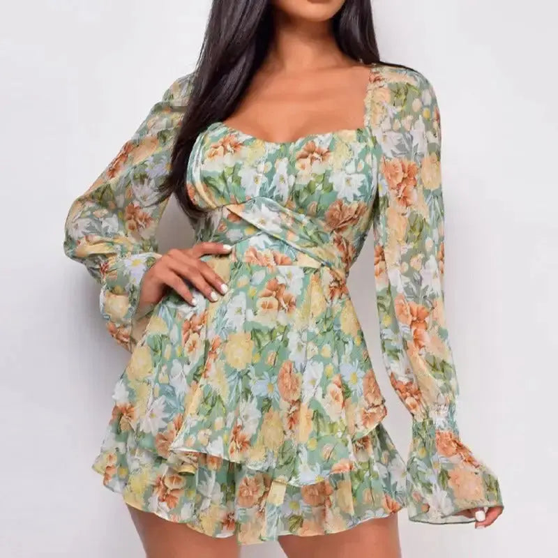 Square Collar Backless Romper GLR SHOPPING