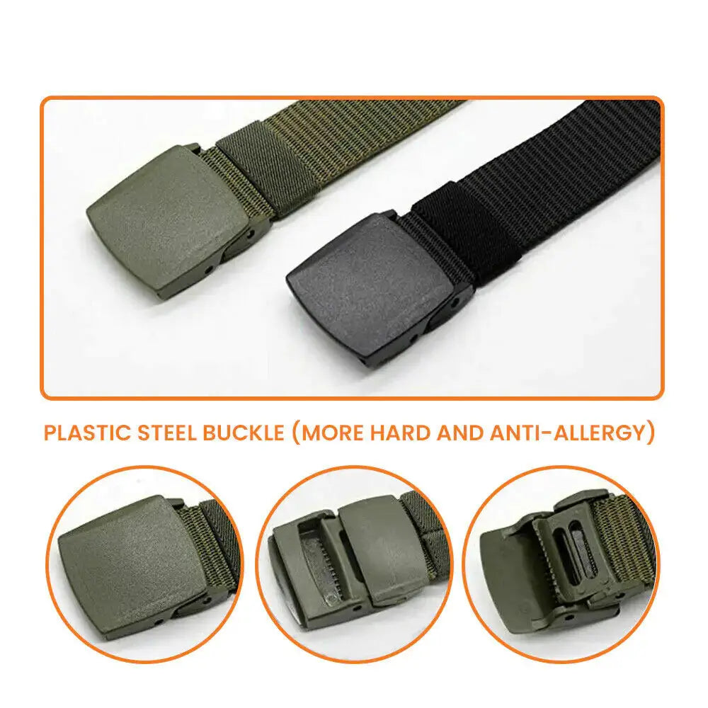 Men's Plastic Cam Buckle Nylon Belt GLR SHOPPING
