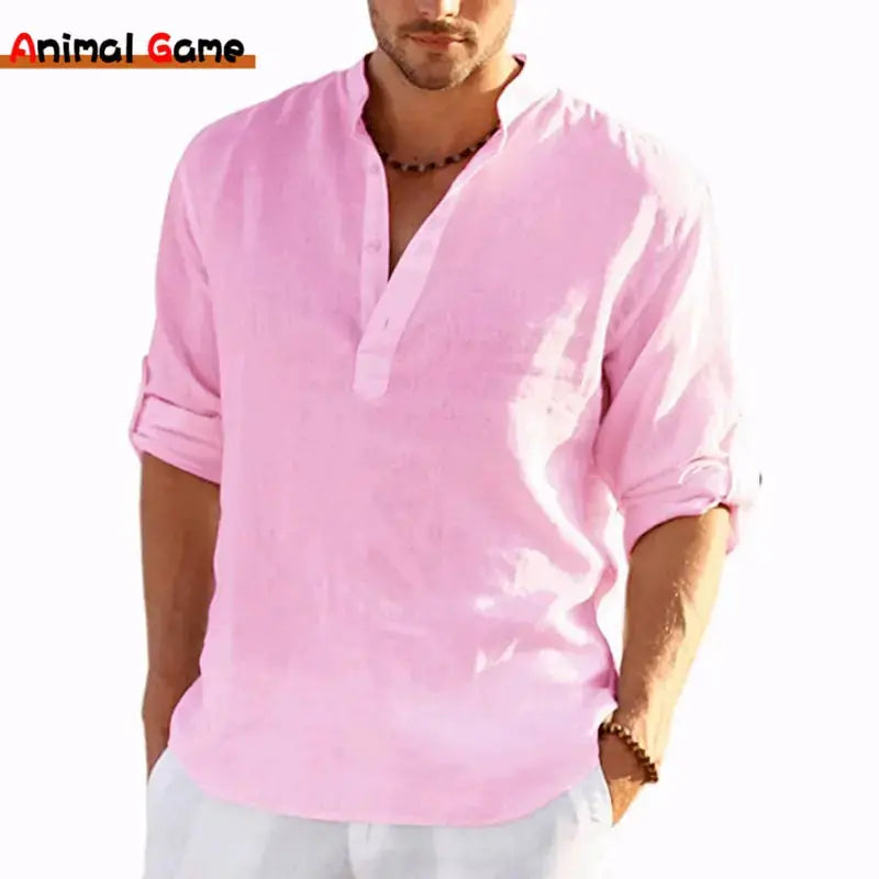Linen Long Sleeve T-Shirt GLR SHOPPING
