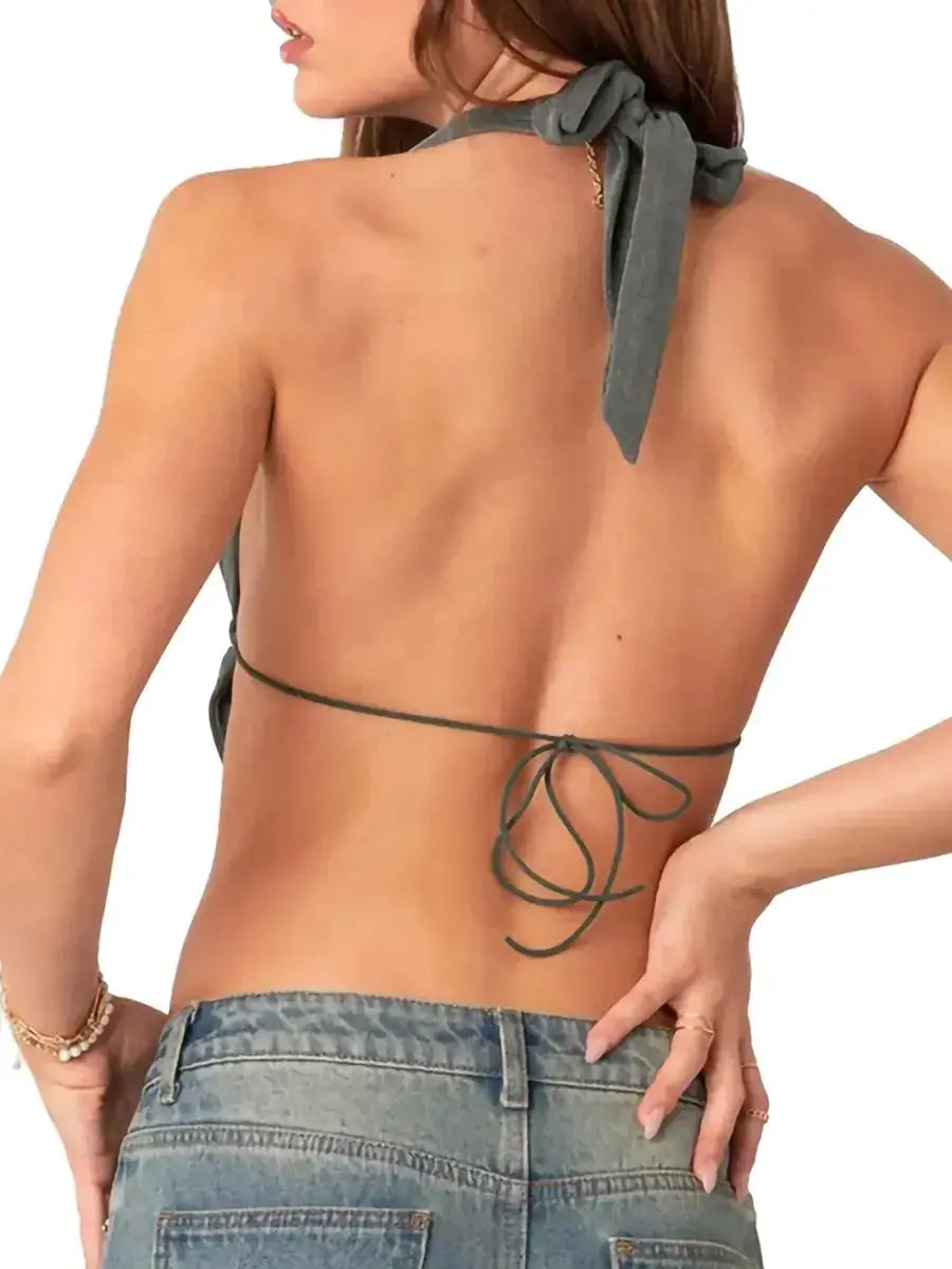 Halterneck Tank Tops GLR SHOPPING
