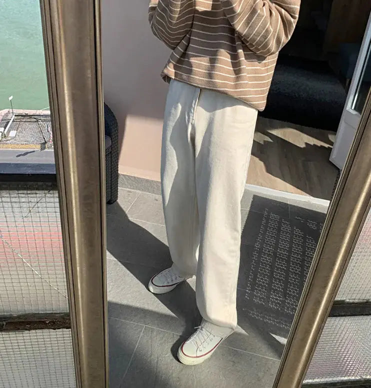 VG Cream Wide Pants GLR SHOPPING
